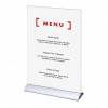 Menu stojánek s hliníkovou základnou, formát A4 vertikální - 1