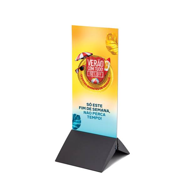 Panelbase Aluminium Black 30cm, černá základna pro potištěné reklamní panely