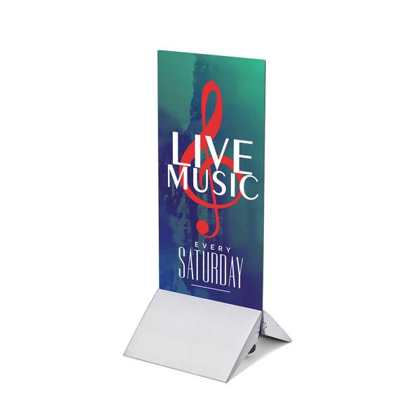 Panelbase Aluminium Silver 30cm, černá základna pro potištěné reklamní panely