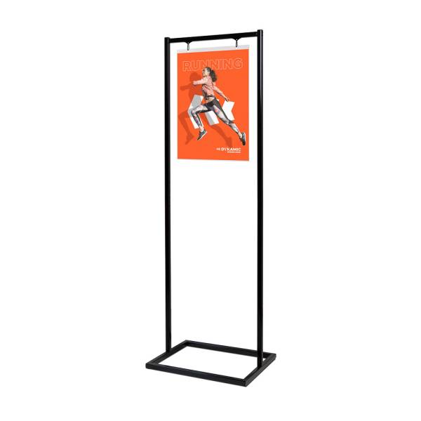 Plakátový stojan Decor se závěsnou kapsou A2 černá