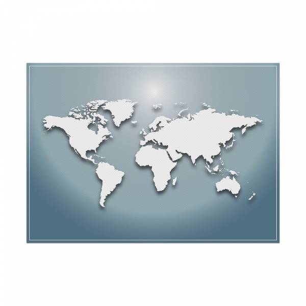 Prostírání Mapa světa modrá - sada 6ks