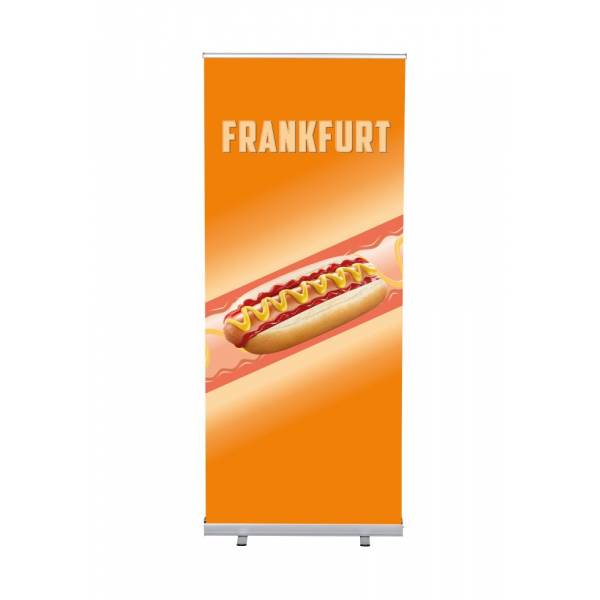 Set Roll-baneru Budget s vytištěným motivem, šířka 85 cm, Hot Dog, španělsky