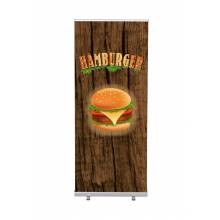 Roll-Banner Budget 85 stojan s tiskem grafiky Hamburger