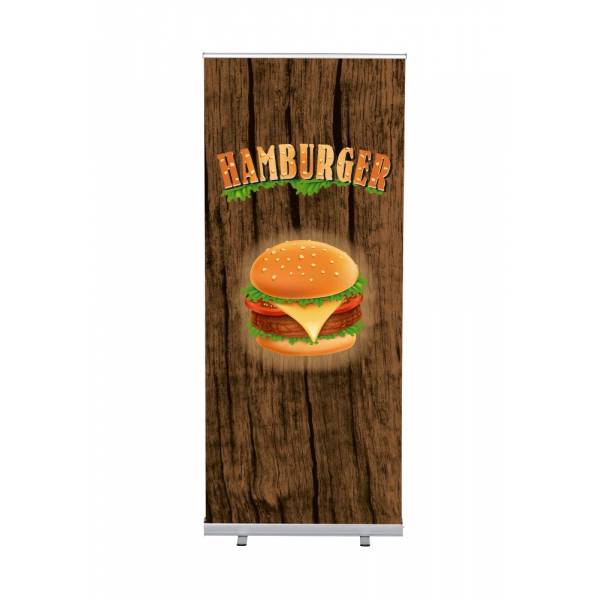 Roll-Banner Budget 85 stojan s tiskem grafiky Hamburger