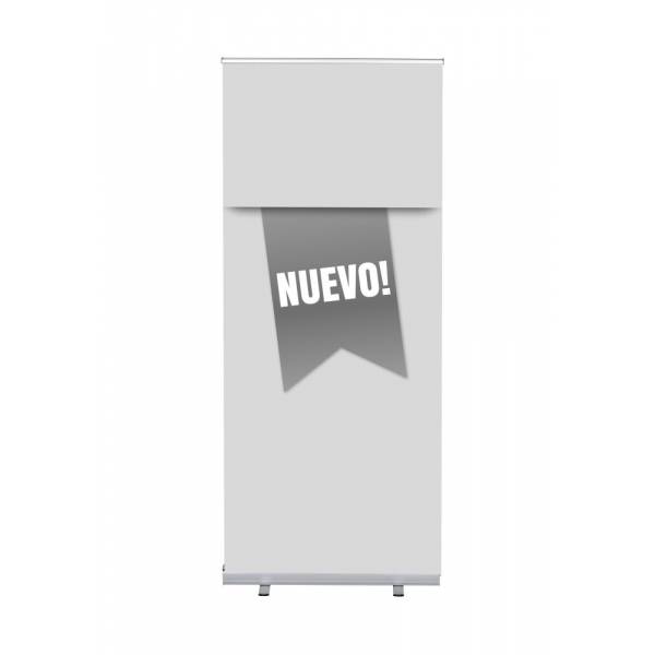 Set Roll-baneru Budget s vytištěným motivem, šířka 85 cm, Novinka, šedý, španělsky