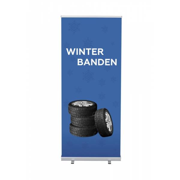 Roll-Banner Budget 85 stojan s tiskem grafiky Zimní pneumatiky