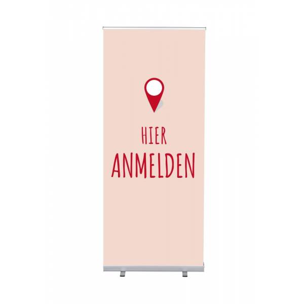 Roll-Banner Budget 85 stojan s tiskem grafiky Přihlášení