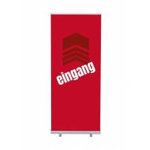 Roll-Banner Budget 85 stojan s tiskem grafiky Vchod