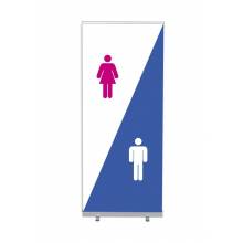 Roll-Banner Budget 85 stojan s tiskem grafiky WC