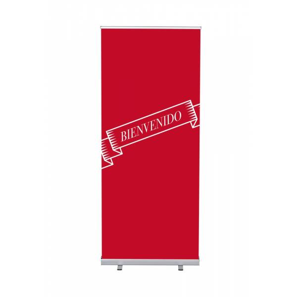 Set Roll-baneru Budget s vytištěným motivem, šířka 85 cm, Výtejte, červený, španělsky