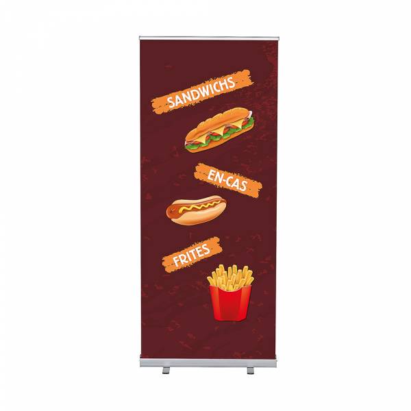 Set Roll-baneru Budget s vytištěným motivem, šířka 85 cm, Svačiny, francouzky
