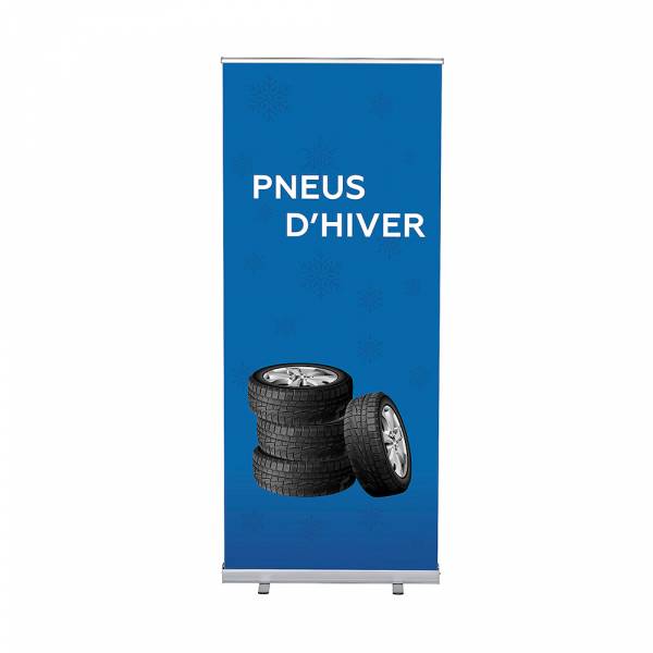 Set Roll-baneru Budget s vytištěným motivem, šířka 85 cm, Zimní pneumatiky, francouzky