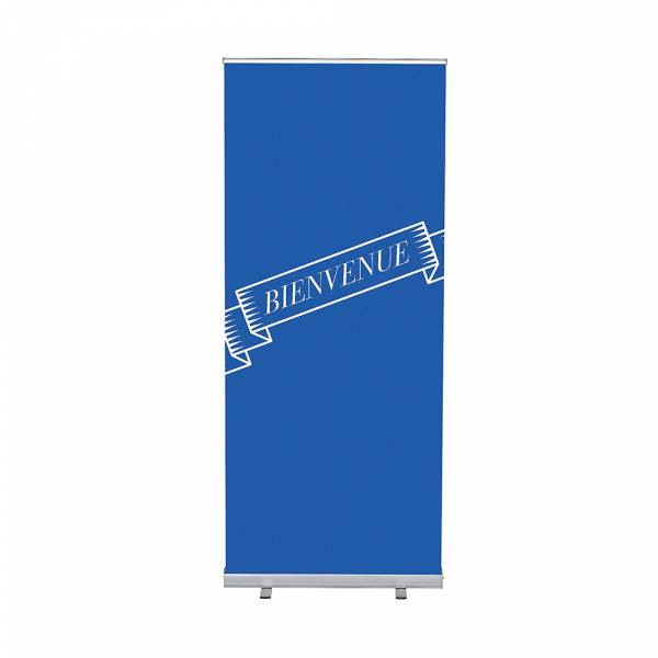 Set Roll-baneru Budget s vytištěným motivem, šířka 85 cm, Výtejte, modrý, francouzky