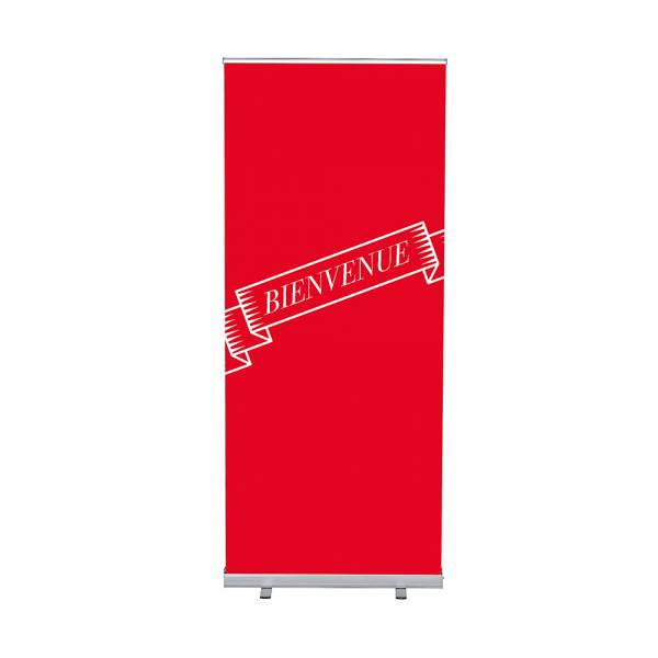 Set Roll-baneru Budget s vytištěným motivem, šířka 85 cm, Výtejte, červený, francouzky