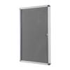 Lockable GREY Felt Noticeboard - 0