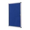 Lockable GREY Felt Noticeboard - 1