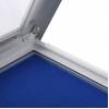 Venkovní uzamykatelná vitrína typu T, 12xA4, textilní zadní stěna - modrá - 34