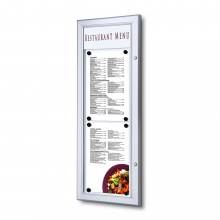 Venkovní uzamykatelná menu vitrína 2xA4 na výšku