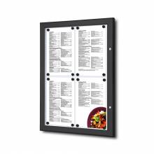 Černá menu vitrína / LED SCZN