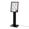 Černá volně stojící menu vitrína / LED SCZN - 1