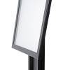 Černá volně stojící menu vitrína / LED SCZN - 7