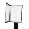 Černá volně stojící menu vitrína / LED SCZN - 8