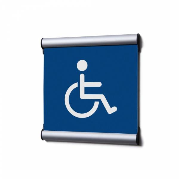 Dveřní tabulka 15,5 x 15,5 cm Set Pro invalidy modrá