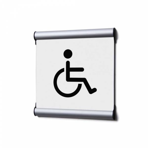Dveřní tabulka 15,5 x 15,5 cm Set Pro invalidy bílá