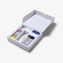 Set magnetů, fixů, čistícího spreje a houbičky pro whiteboardy a vitríny