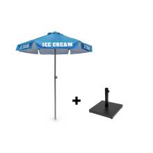 Slunečník Horeca Slide 200 cm set se základnou