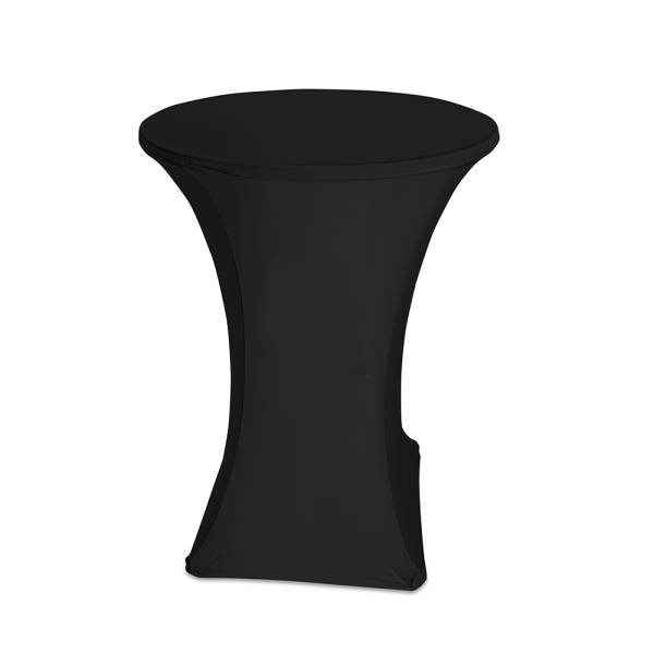 Elastický ubrus na kulatý koktejlový stolek černý průměr 90cm