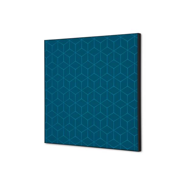 Textilní dekorace na zeď 40 x 40 Hexagon modrá