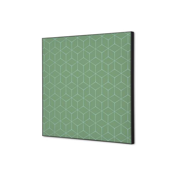 Textilní dekorace na zeď 40 x 40 Hexagon zelená
