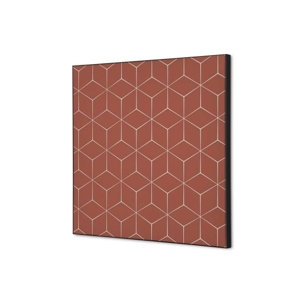Textilní dekorace na zeď 40 x 40 Hexagon rezavý
