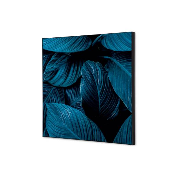 Textilní dekorace na zeď 40 x 40 Listy rostlin Modrá