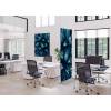 Potištěná látková dělící stěna Deco 100-200 Cactus modrá ECO - 16