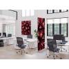Potištěná látková dělící stěna Deco 100-200 Cactus fialová ECO - 18