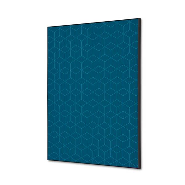 Textilní dekorace na zeď A2 Hexagon modrá
