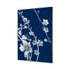 Textilní dekorace na zeď 40 x 40 Japonské třešňové květy Modrá - 13