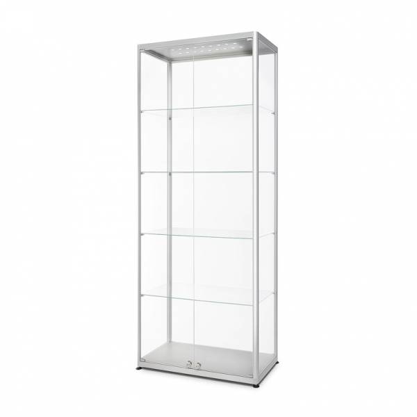 Skleněná produkt. vitrína VR2 - 800x2000x400mm, 2-křídlé dveře,LED osvětlení