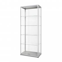 Skleněná produktová vitrína 800x2000x400mm, 2-křídlé dveře