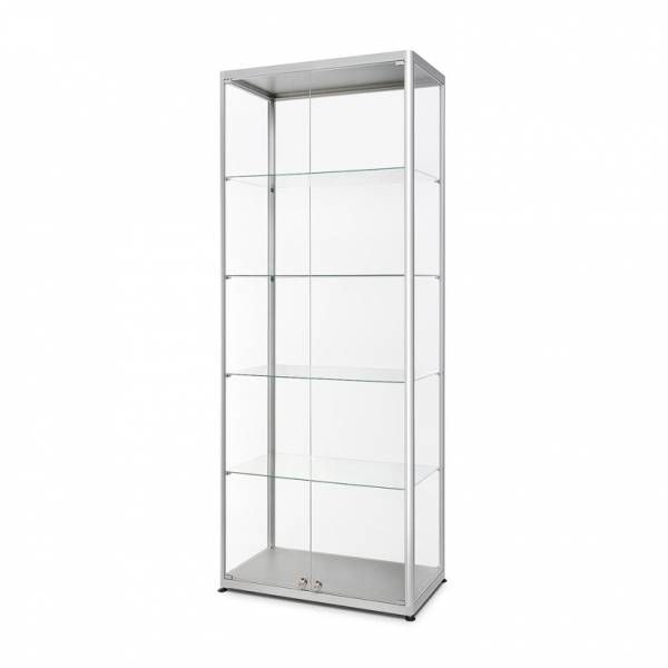Skleněná produktová vitrína 800x2000x400mm, 2-křídlé dveře