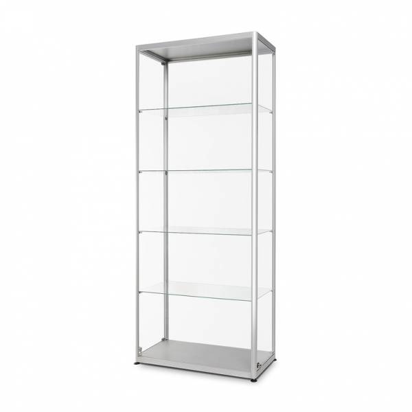 Skleněná produktová vitrína 800x2000x400mm, 2x protilehlé dveře