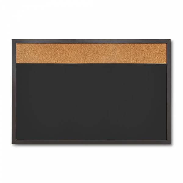 Combi Board - Černá tabule / Korek 60 x 90 cm, kombinovaná nástěnka