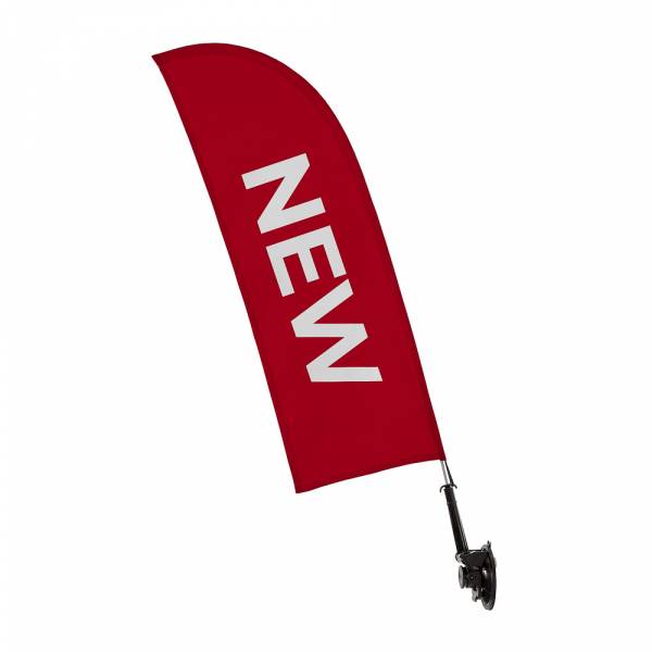 Window Flag - vlajka s přísavkou na okno tvar kapka nebo křídlo
