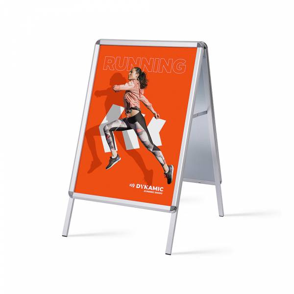 Reklamní ekonomické áčko 70 x 100 cm, oblý roh, profil 32 mm