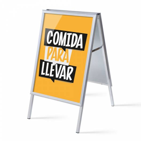 Set reklamního áčka A1, Take away, žlutý, španělsky