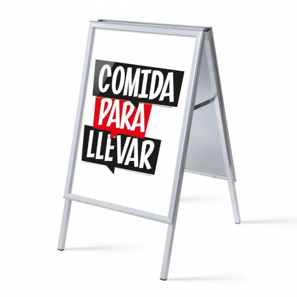 Set reklamního áčka A1, Take away, bílý, španělsky