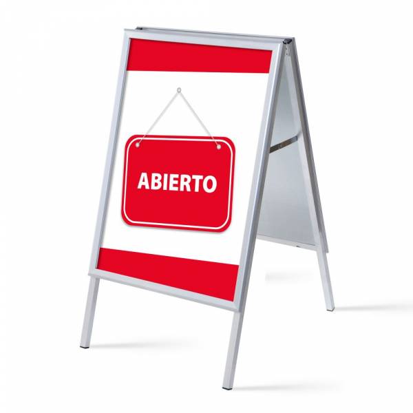 Set reklamního áčka A1, Otevřeno, červený, španělsky