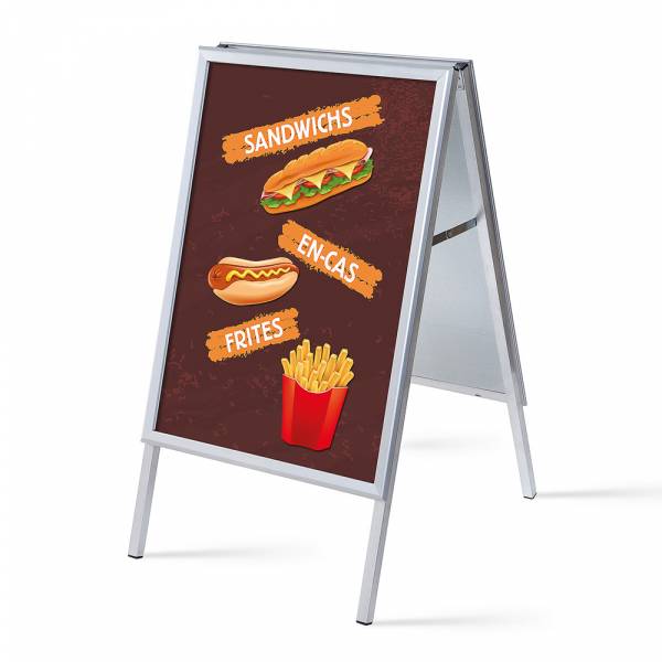 A-board A1 stojan s tiskem plakátu Svačiny